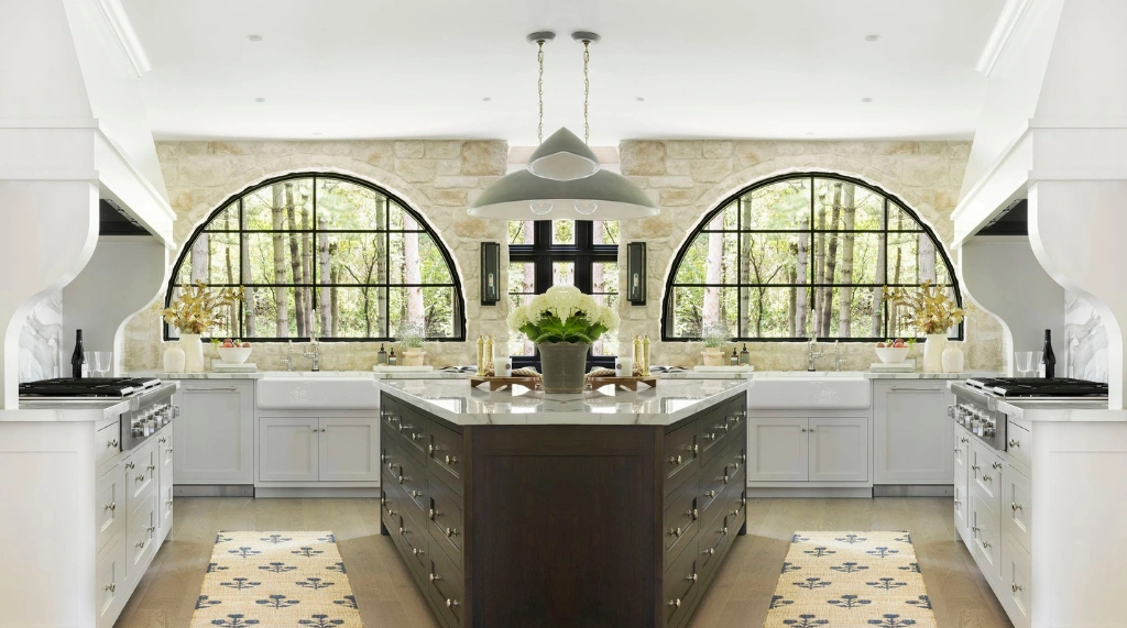 Desain Jendela Lengkung Aluminium untuk Ruang Tamu dan Dapur