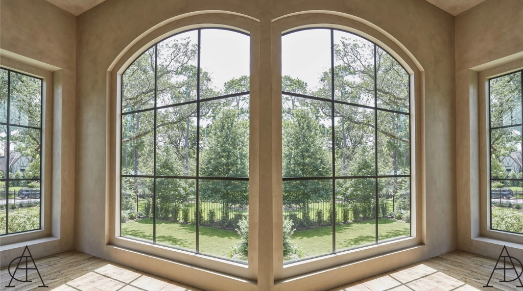 Jendela Lengkung Aluminium untuk Koneksi Interior dan Eksterior