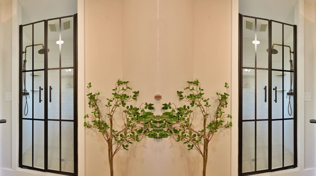 pintu kamar mandi swing panel hitam