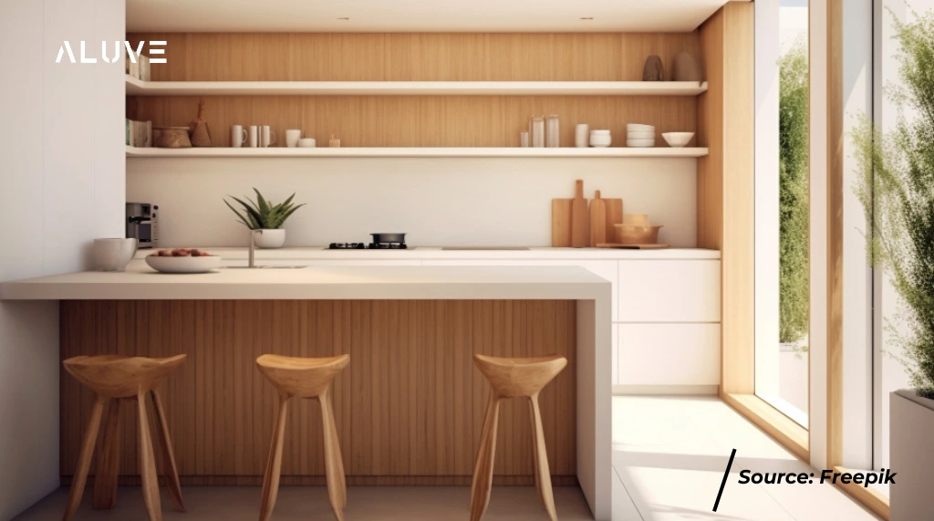 Ruang Dapur dengan Sliding Door Aluminium